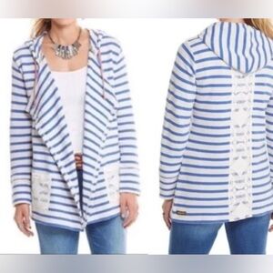 Matilda Jane Blue and White Striped Hooded Cardigan